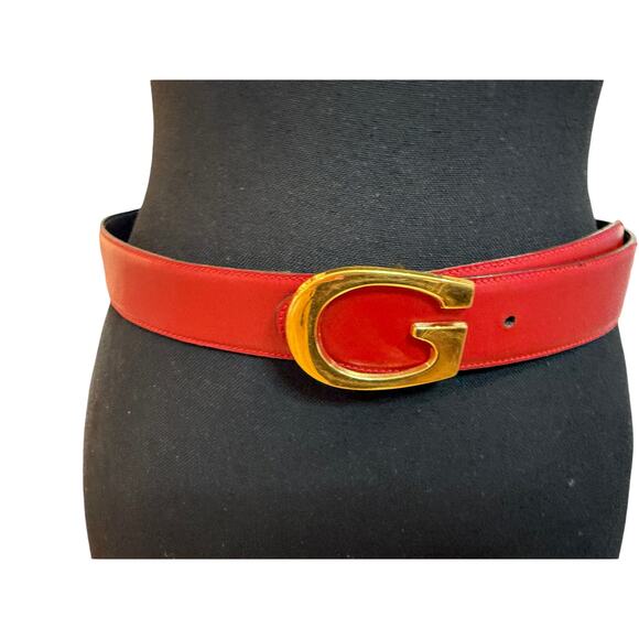 Gucci Red Belt G clasp*Gold clasp*nice pre-loved condition - Picture 1 of 4